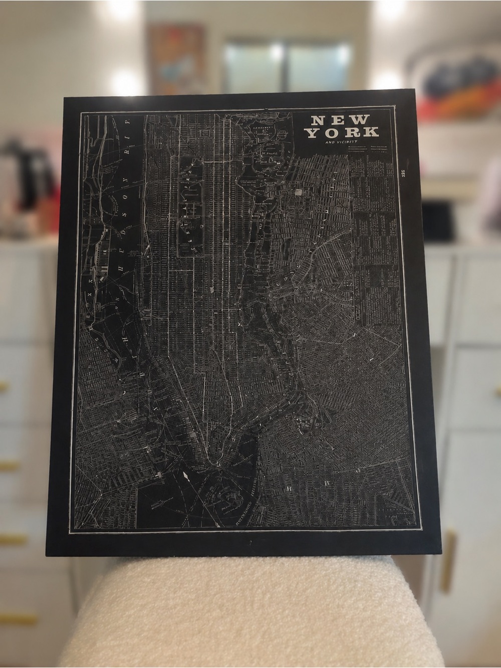 Hobby Lobby Black & White New York City Map Wall Art
